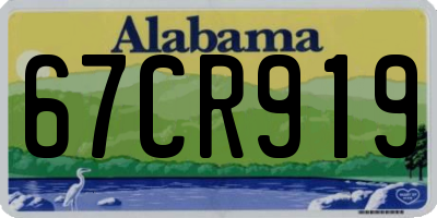 AL license plate 67CR919