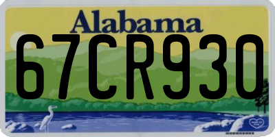 AL license plate 67CR930