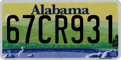 AL license plate 67CR931