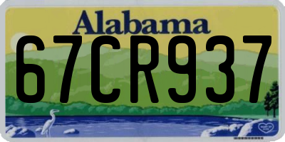 AL license plate 67CR937