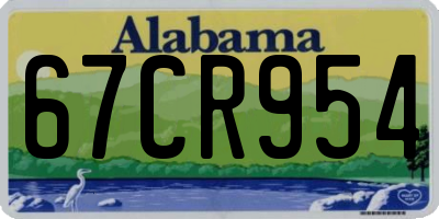 AL license plate 67CR954