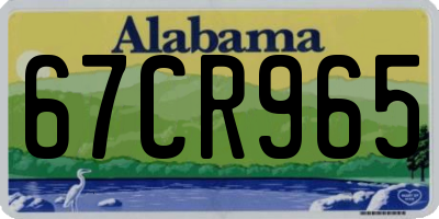 AL license plate 67CR965