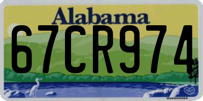 AL license plate 67CR974