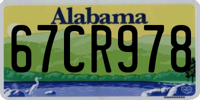 AL license plate 67CR978