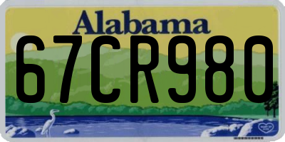AL license plate 67CR980