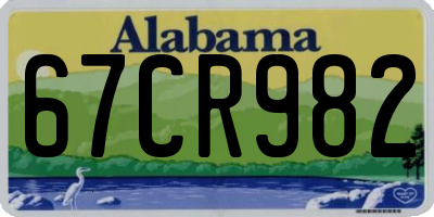 AL license plate 67CR982