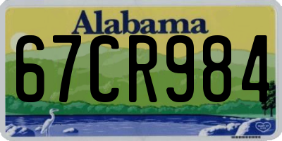 AL license plate 67CR984