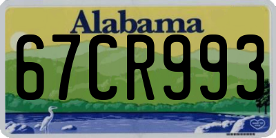 AL license plate 67CR993