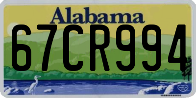 AL license plate 67CR994