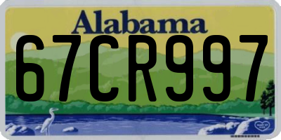 AL license plate 67CR997