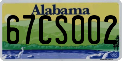 AL license plate 67CS002