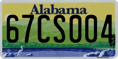 AL license plate 67CS004