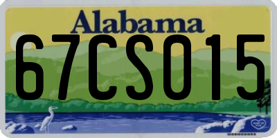 AL license plate 67CS015