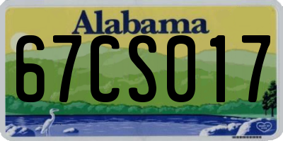 AL license plate 67CS017