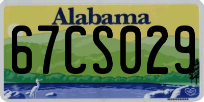 AL license plate 67CS029
