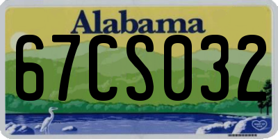 AL license plate 67CS032