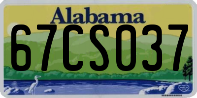 AL license plate 67CS037