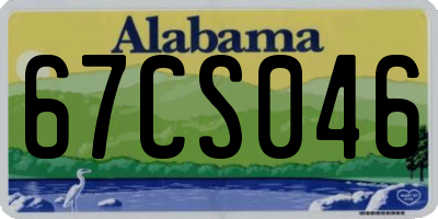 AL license plate 67CS046