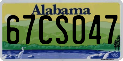 AL license plate 67CS047