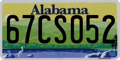 AL license plate 67CS052