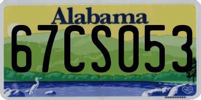 AL license plate 67CS053