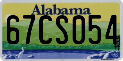 AL license plate 67CS054