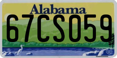 AL license plate 67CS059