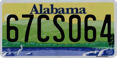 AL license plate 67CS064
