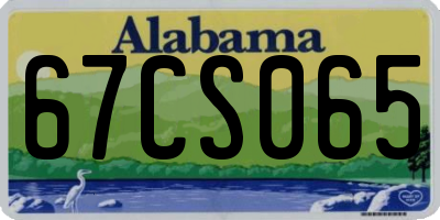 AL license plate 67CS065