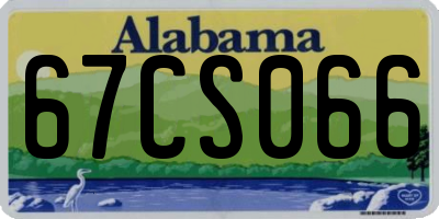 AL license plate 67CS066