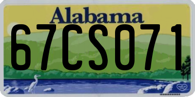 AL license plate 67CS071