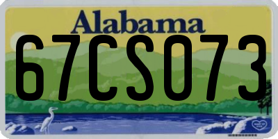 AL license plate 67CS073