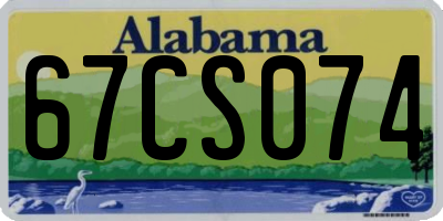 AL license plate 67CS074