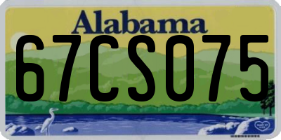 AL license plate 67CS075