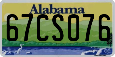 AL license plate 67CS076