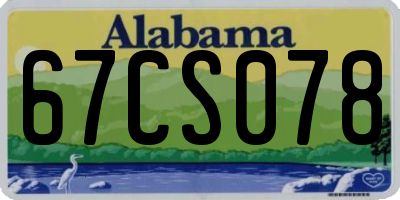 AL license plate 67CS078