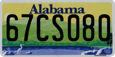 AL license plate 67CS080