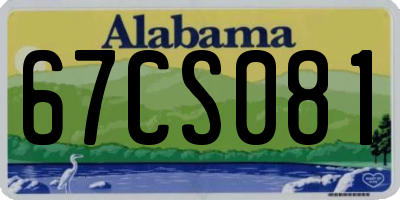 AL license plate 67CS081