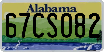 AL license plate 67CS082
