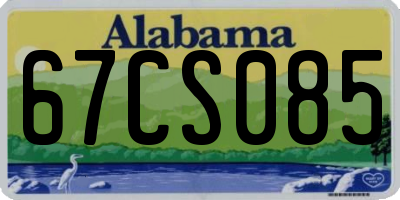 AL license plate 67CS085