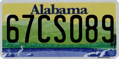 AL license plate 67CS089