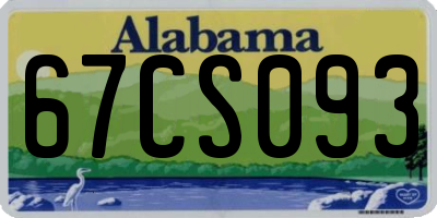 AL license plate 67CS093
