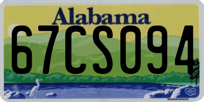 AL license plate 67CS094