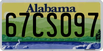 AL license plate 67CS097