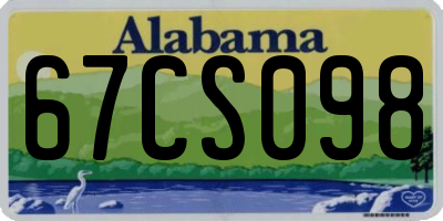 AL license plate 67CS098
