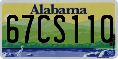 AL license plate 67CS110