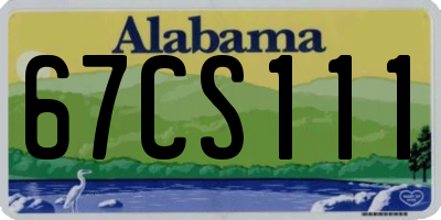 AL license plate 67CS111