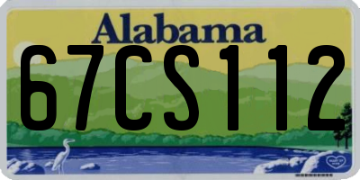 AL license plate 67CS112