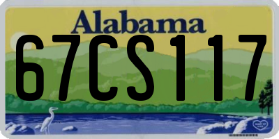AL license plate 67CS117