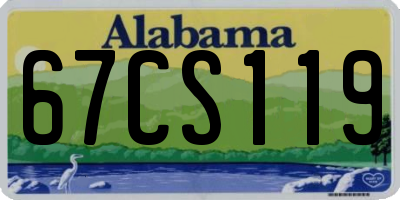 AL license plate 67CS119